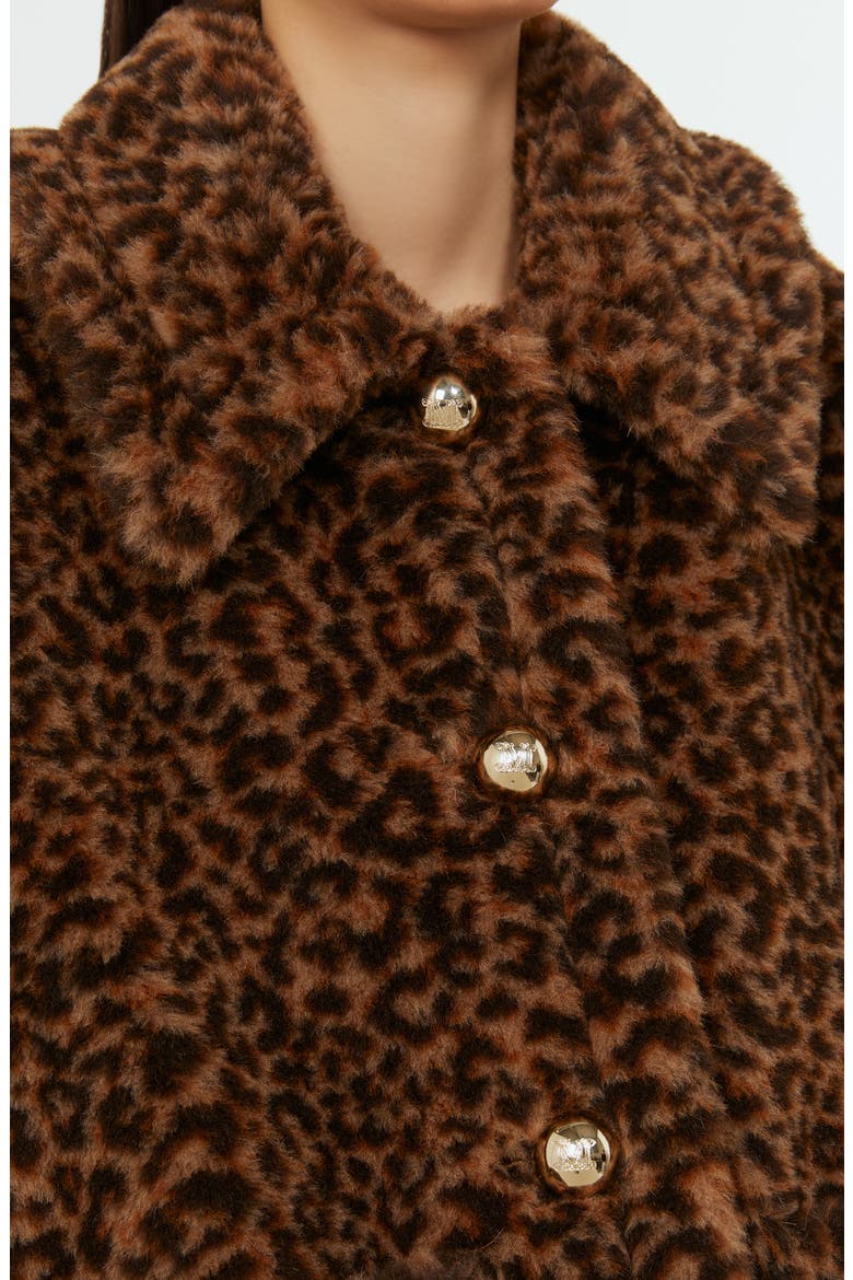 Leopard Print Teddy Bear Cape, Alternate, color, DARK BEIGE