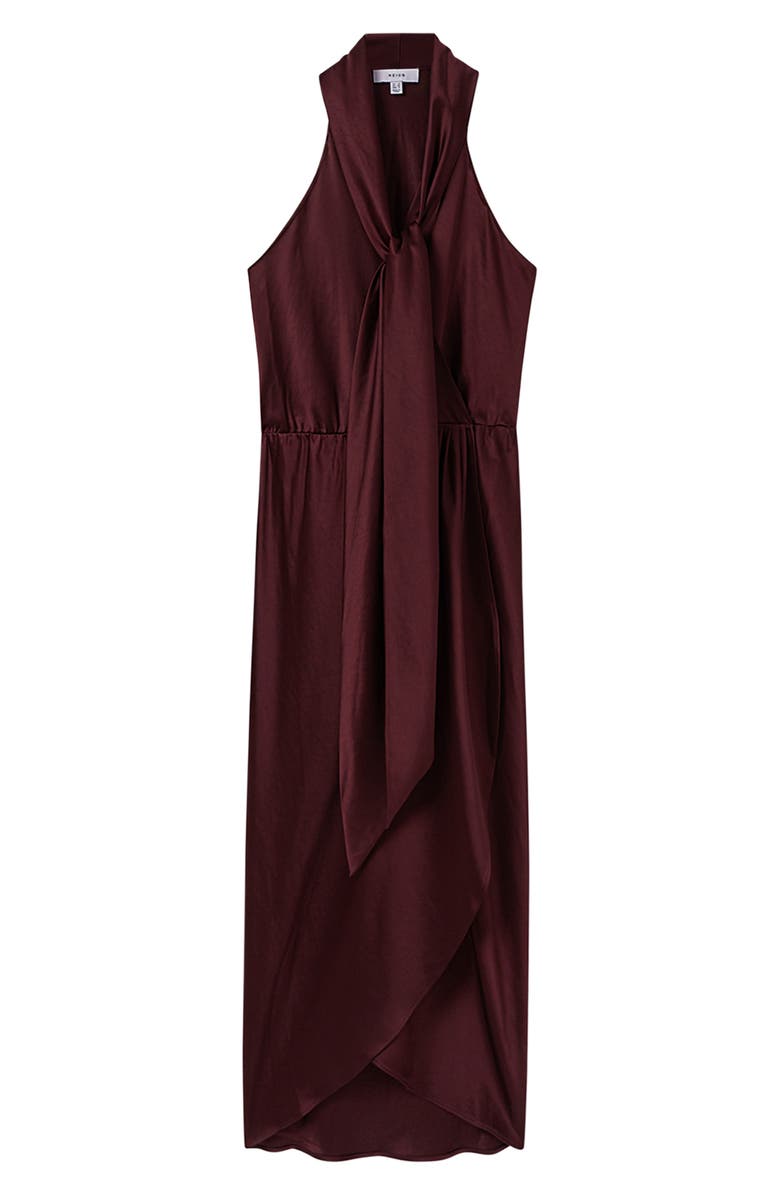 Reiss Tayla Drape Satin Dress, Alternate, color, 