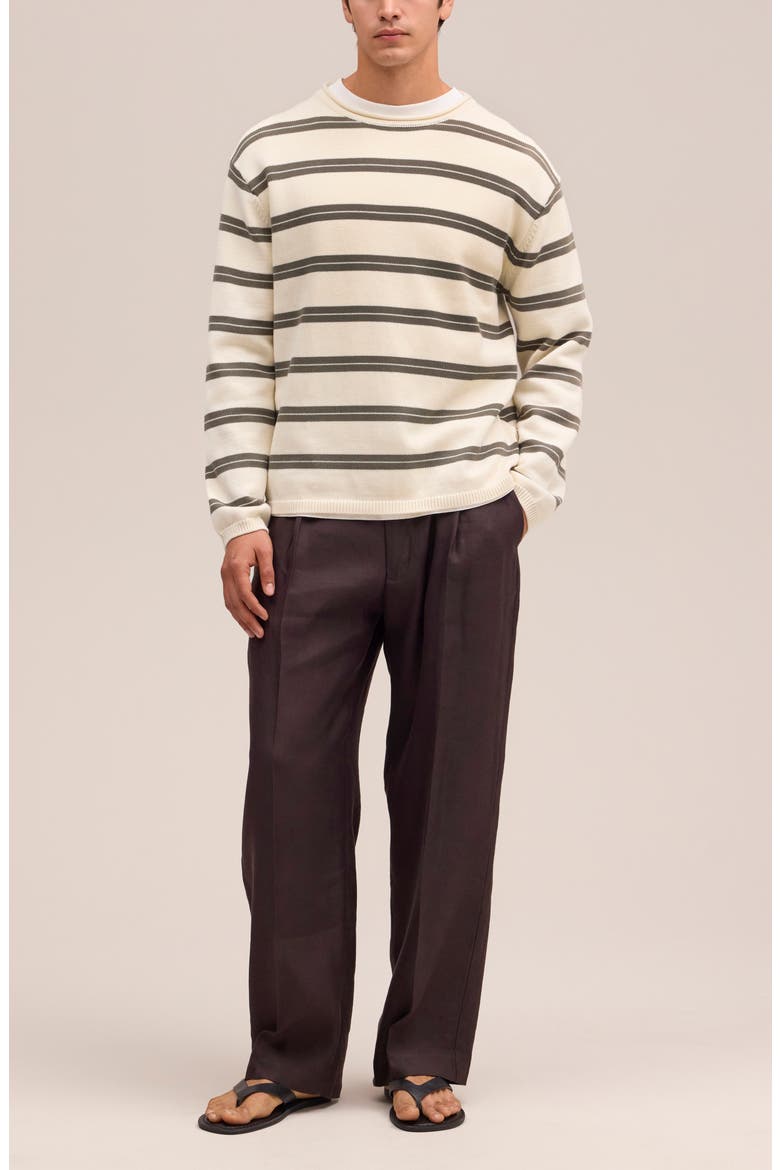 Sailor 60019 Organic Cotton Crewneck Sweater, Alternate, color, IVORY