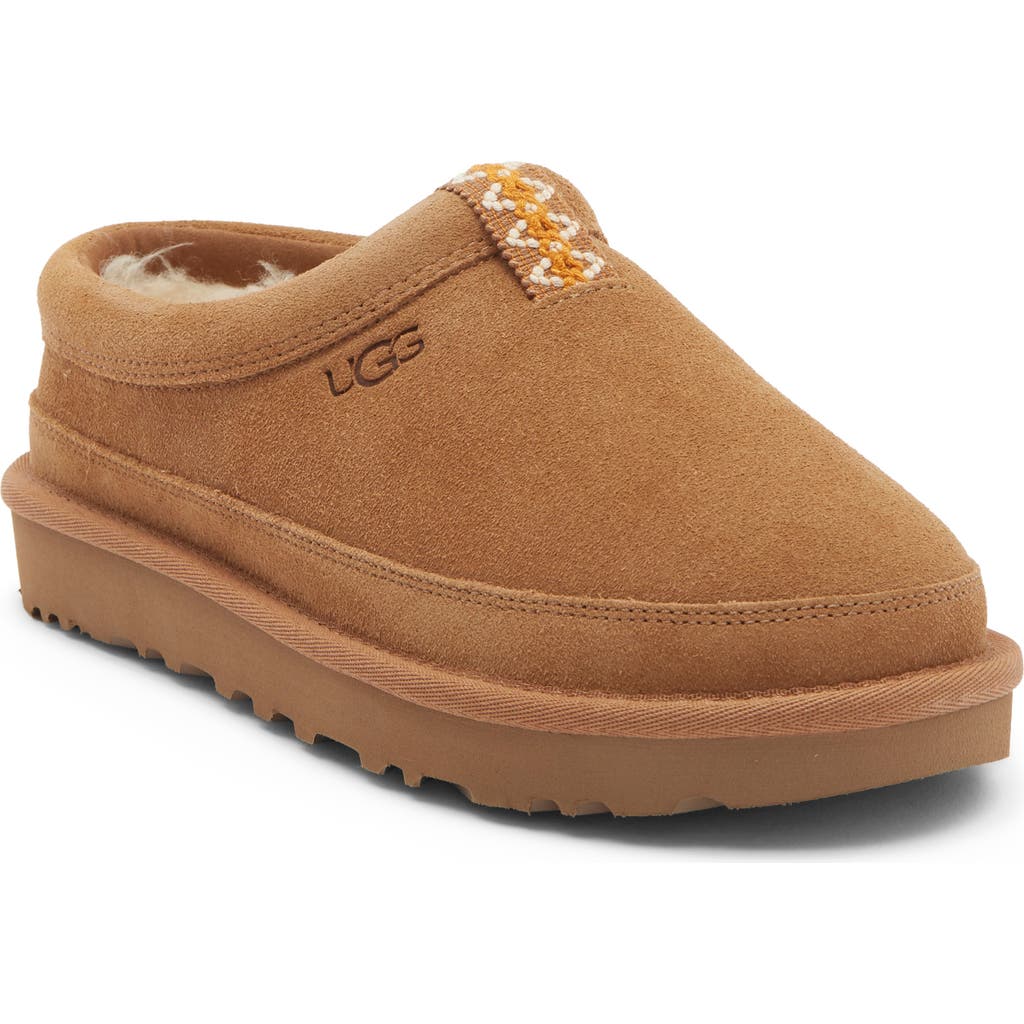 Ugg ® Rozman Leather Genuine Shearling Slipper In Chestnut