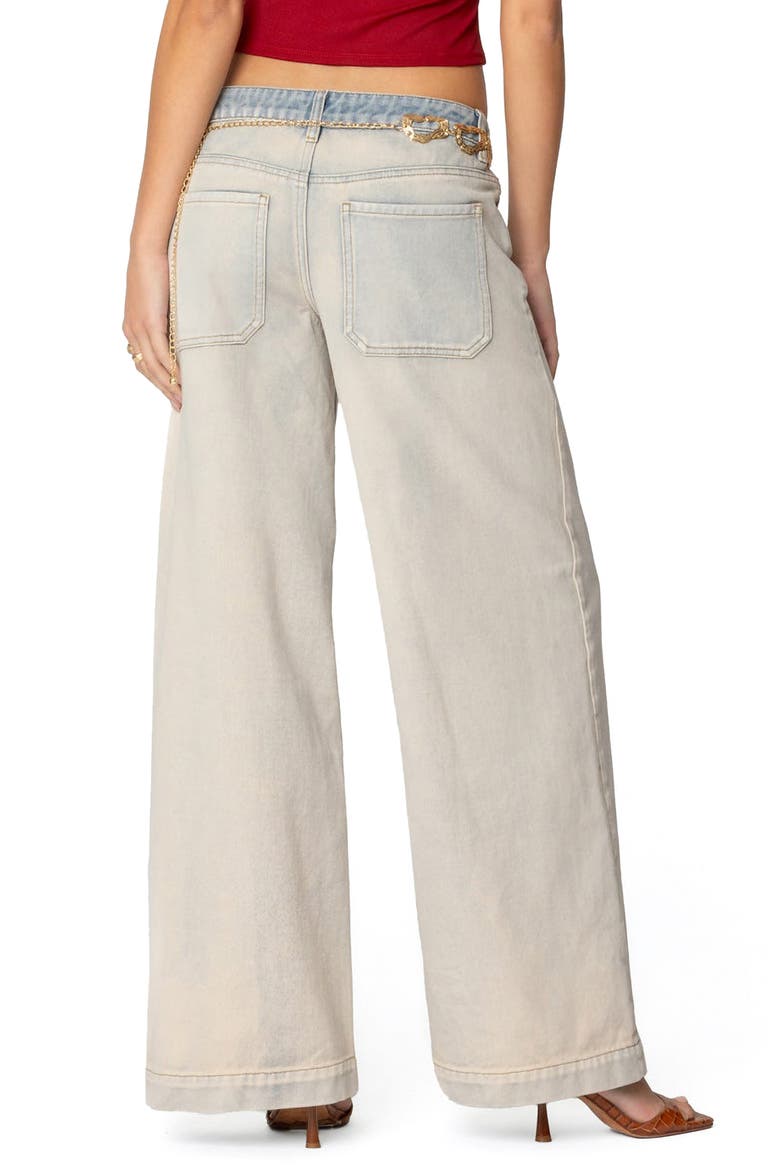 Rhiannon Washed Low Rise Wide Leg Jeans, Alternate, color, LIGHT-DENIM