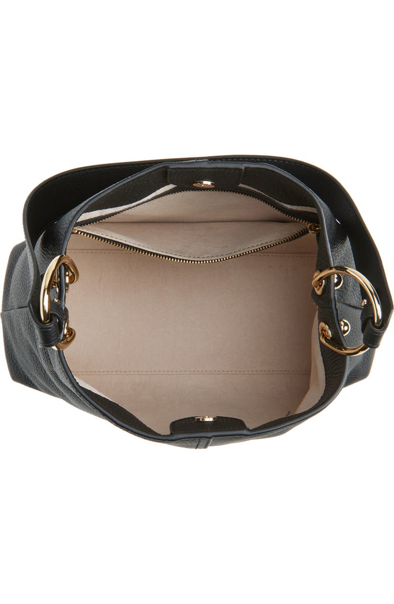 Strathberry Lana Leather Hobo Bag, Alternate, color, Black