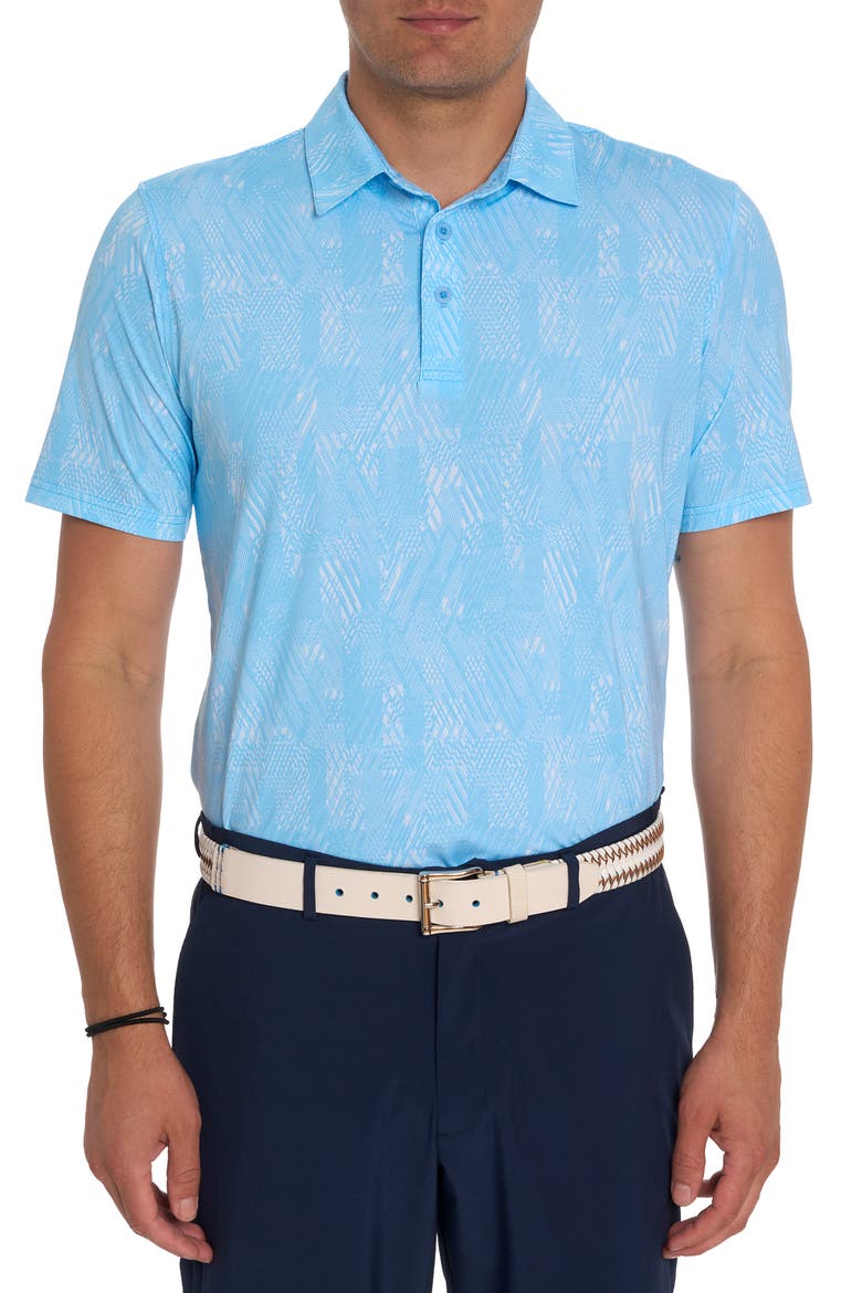 Beauford Short Sleeve Performance Golf Polo, Main, color, LIGHT BLUE