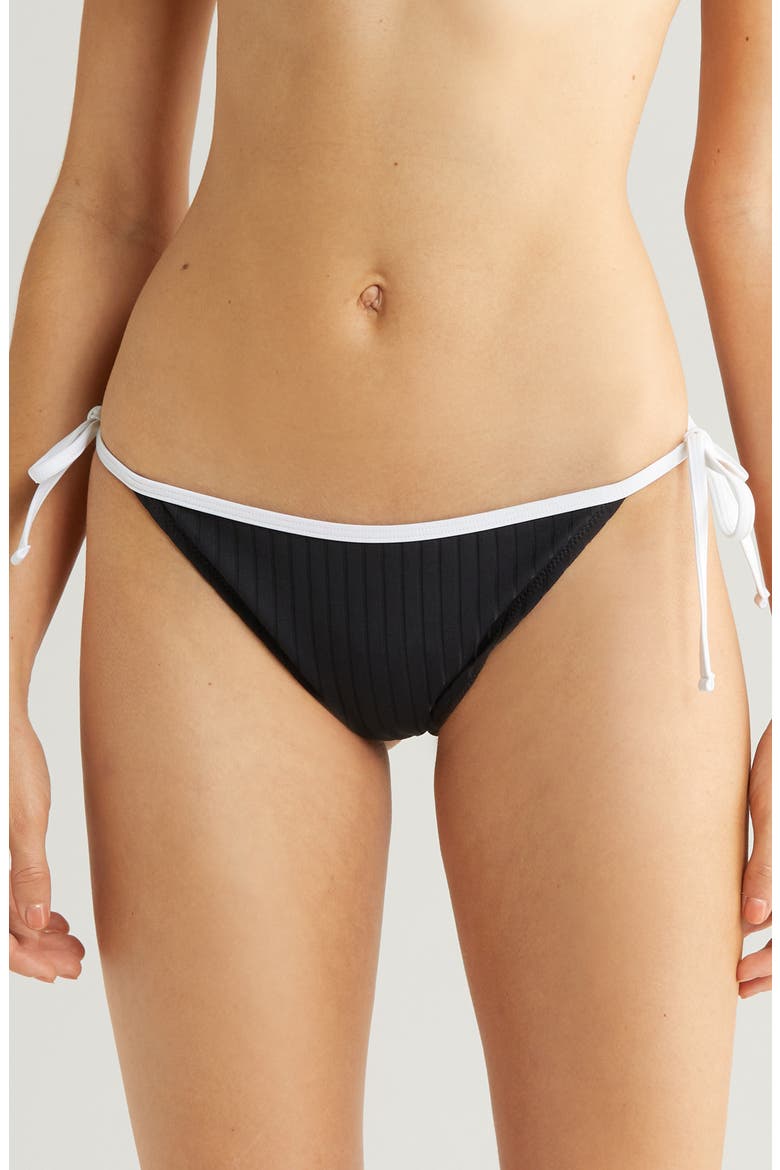 Iris Rib Bikini Bottoms, Main, color, BLACKOUT