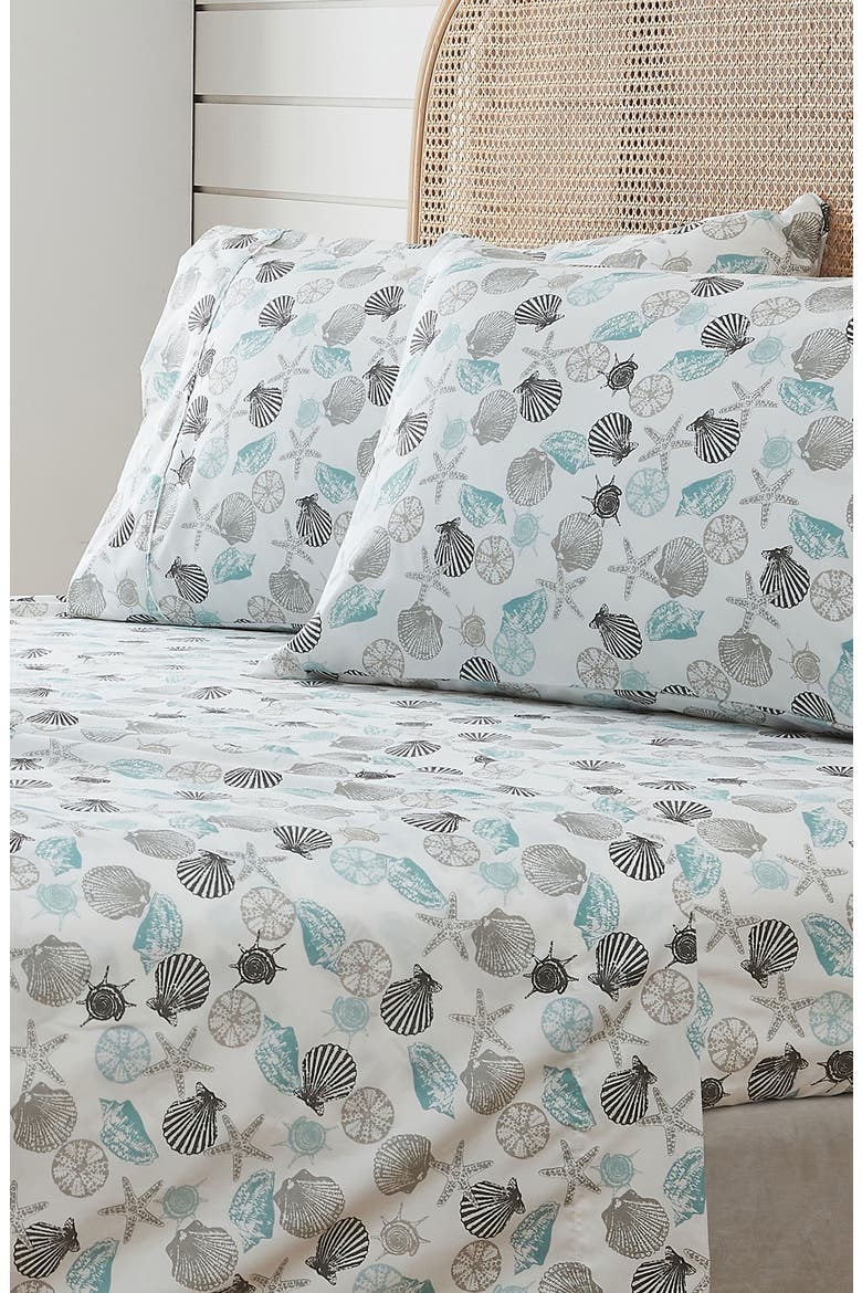 Coastal Microfiber Sheet Set, Alternate, color, SEASHELL