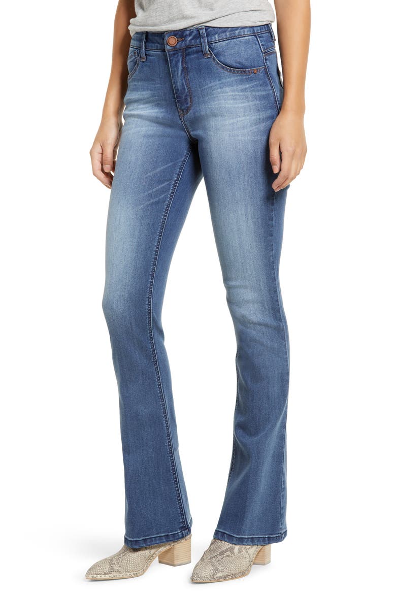'Ab'Solution High Waist Itty Bitty Bootcut Jeans (Nordstrom Exclusive), Main, color, BLUE