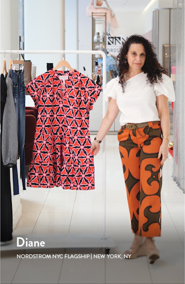 Ashley Floral Cotton Minidress, sales video thumbnail