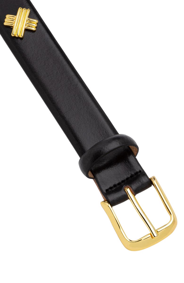 AUREUM X-Stud Belt, Alternate, color, Black/ Gold