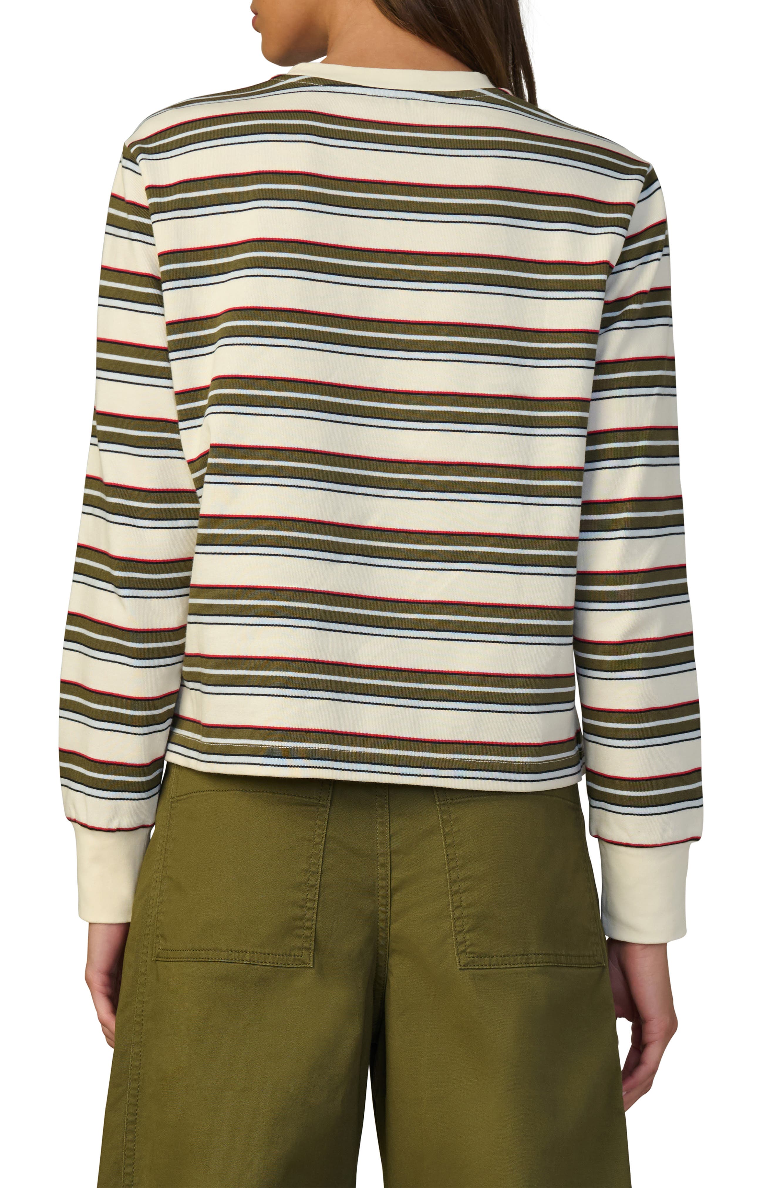 Stripe Long Sleeve Cotton T-Shirt - image 2