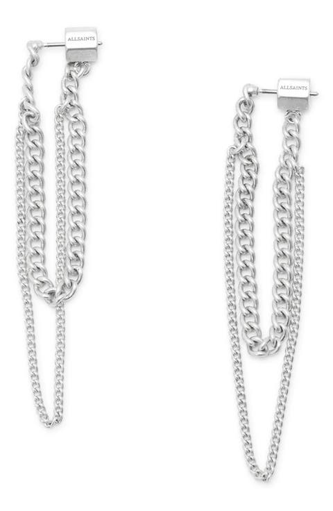 Front/Back Curb Chain Earrings