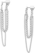 AllSaints Front/Back Curb Chain Earrings