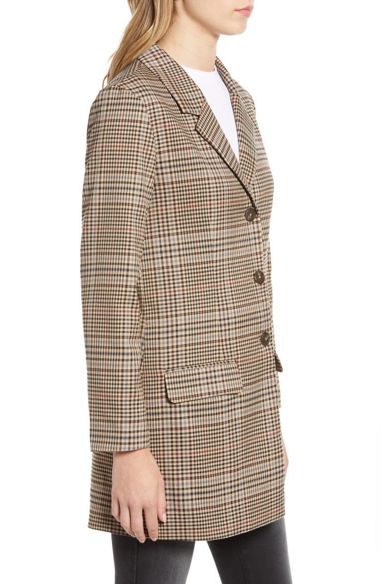 BB Dakota by Steve Madden BB Dakota Check This Out Plaid Boyfriend Blazer, Alternate, color, 