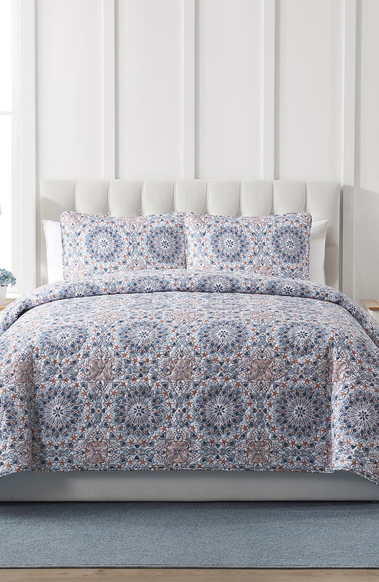 VCNY HOME Sea Medallion 3-Piece Quilt Set, Alternate, color, 