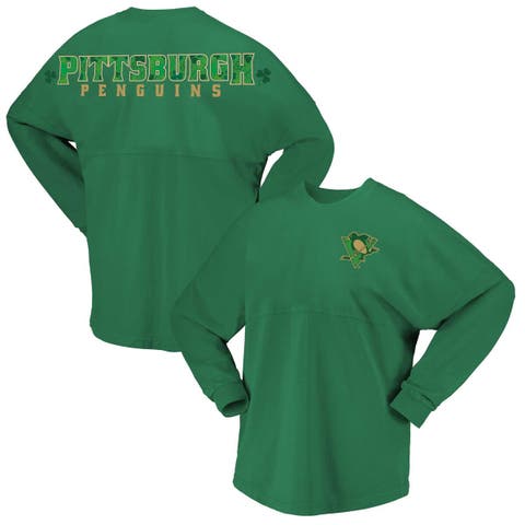 Women's Fanatics Branded Kelly Green Pittsburgh Penguins St. Patrick's Day Spirit Jersey T-Shirt