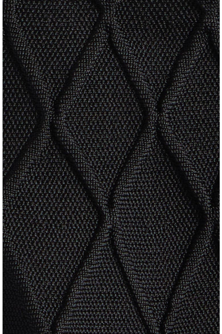 Diamond Jacquard Fit & Flare Mini Sweater Dress, Alternate, color, 0PA BLACK
