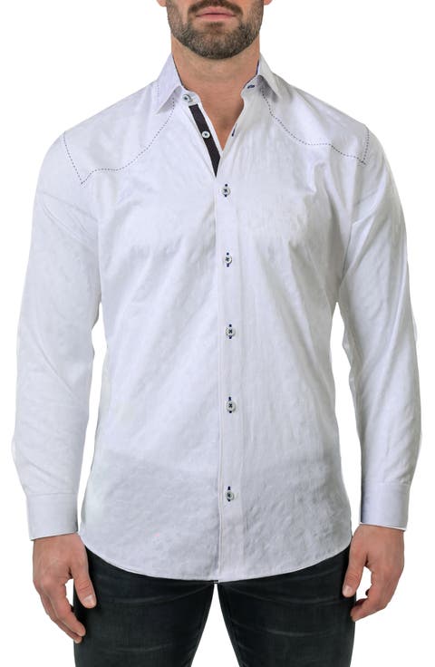 Punto Long Sleeve Woven Dress Shirt