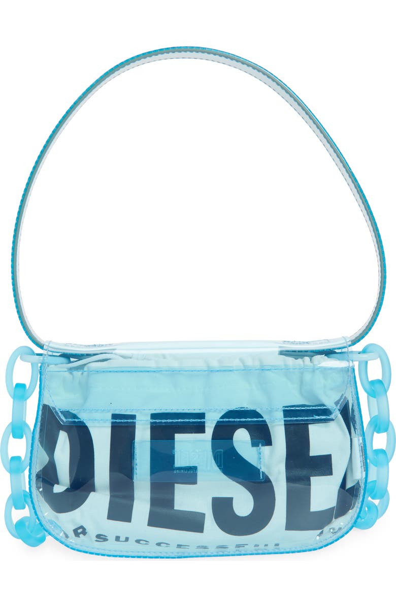 DIESEL<sup>®</sup> 1DR Logo Clear Shoulder Bag, Alternate, color, Blue