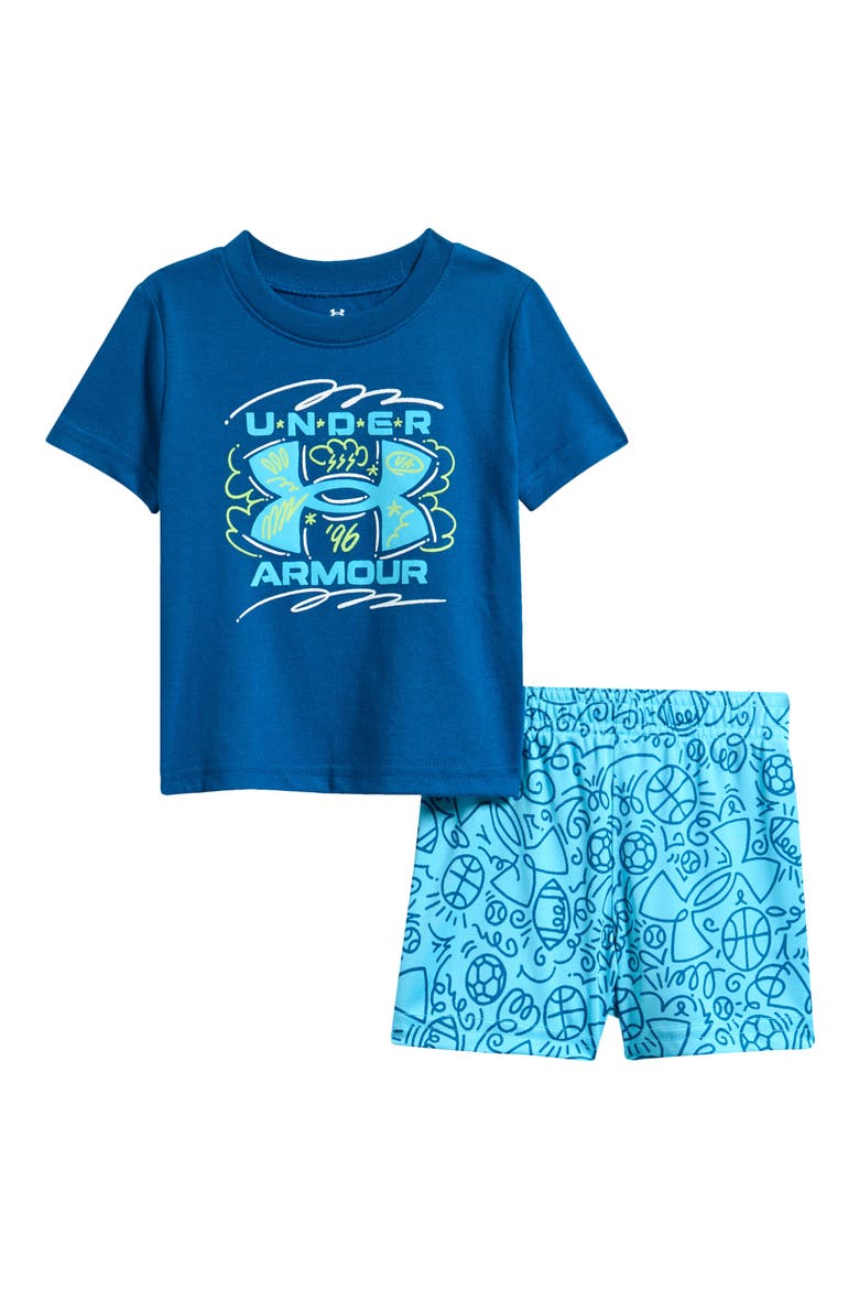 Kids' UA Tech T-Shirt & Shorts Set, Main, color, VARSITY BLUE