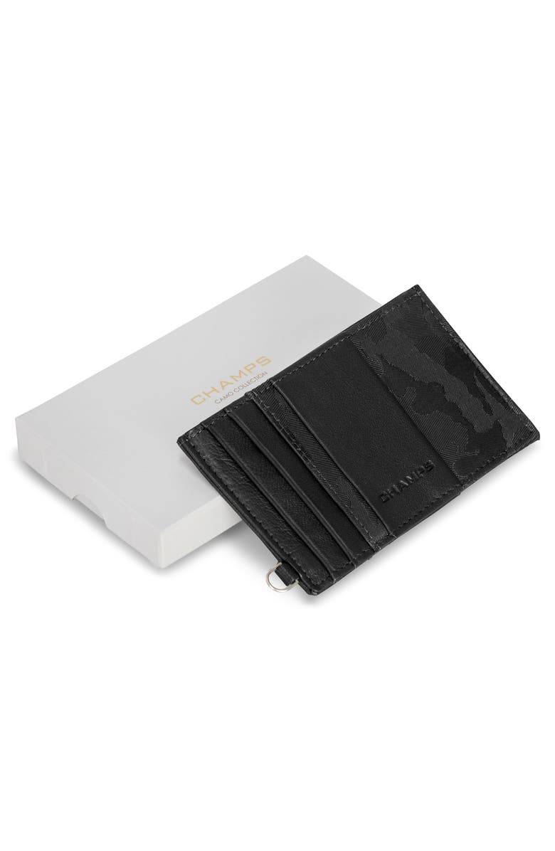 CHAMPS Camo Card Case, Alternate, color, Black