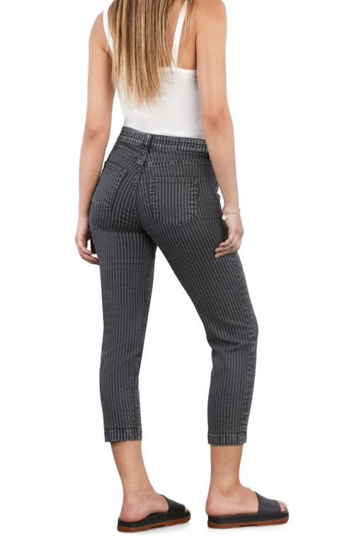 Hint Of Blu High Waist Slim Straight Leg Jeans In Black
