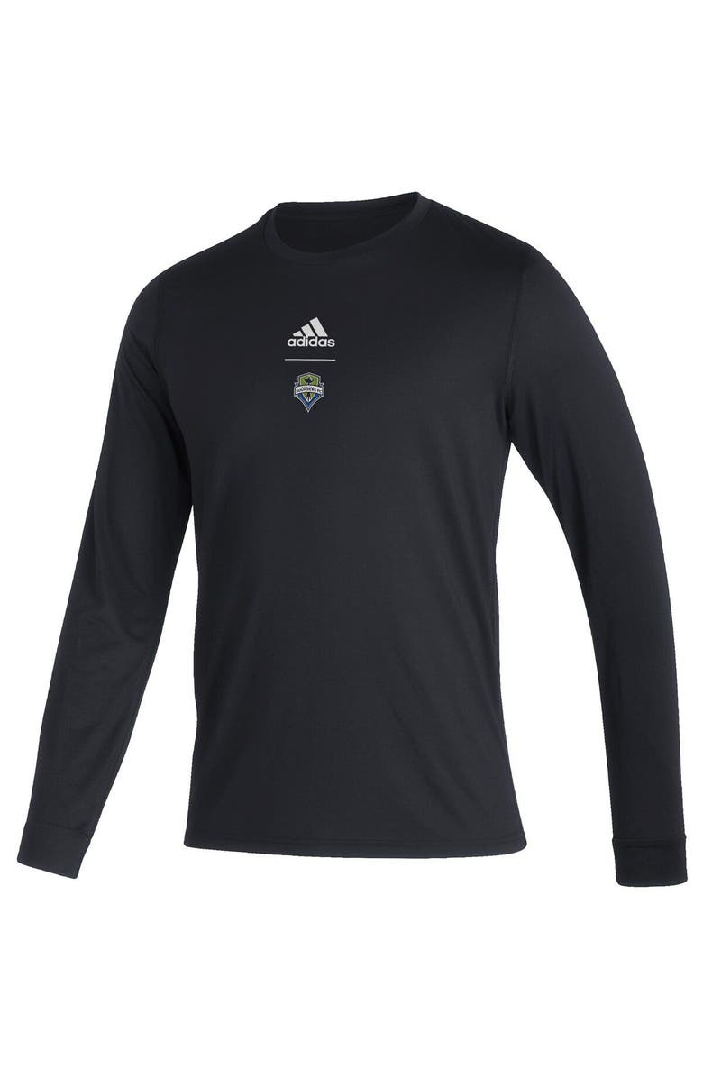 adidas Men's adidas Black Seattle Sounders FC Club Long Sleeve T-Shirt, Alternate, color, Black