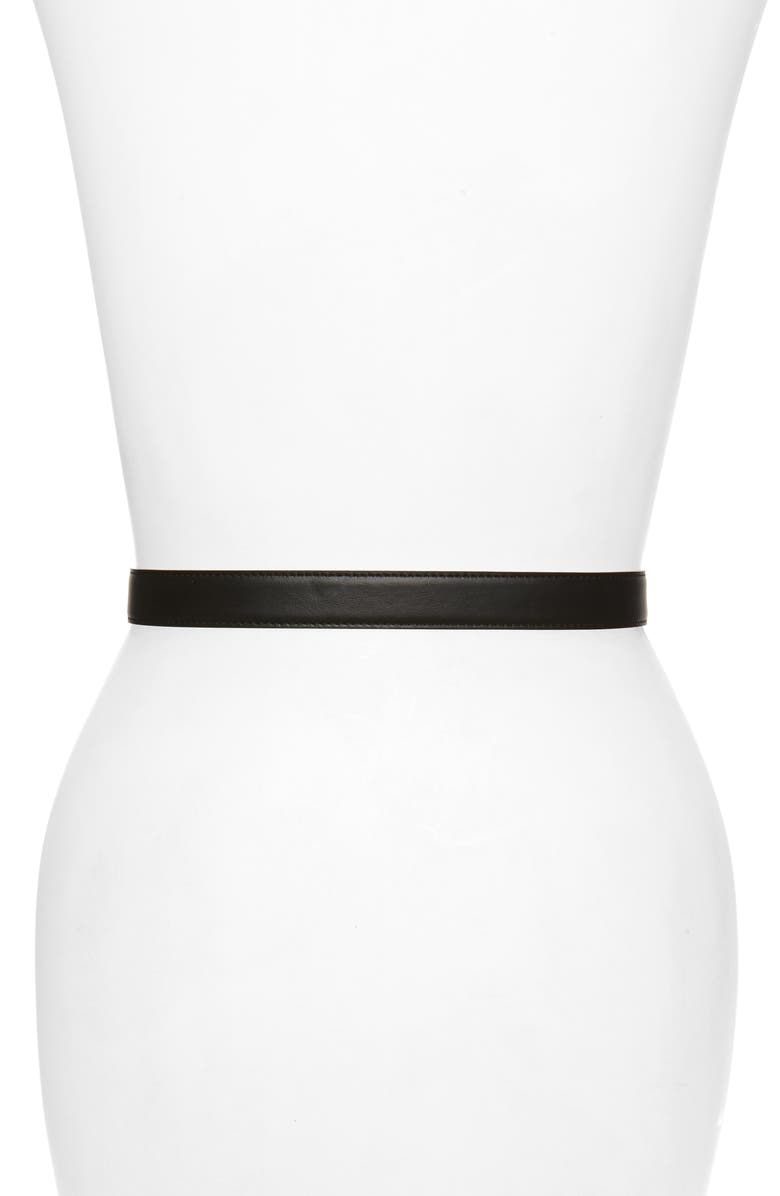 Versace Oval Medusa Head Buckle Leather Belt, Alternate, color,