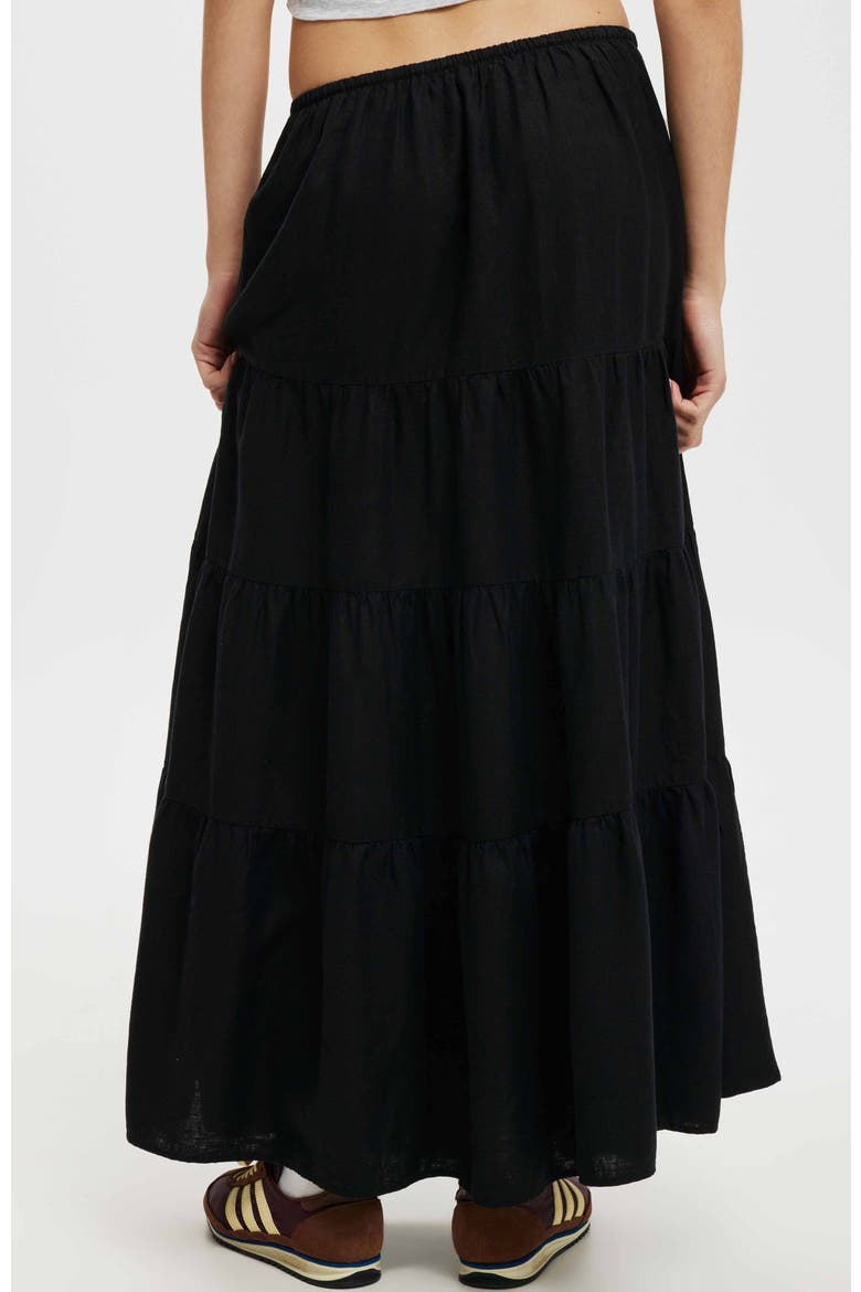 Women's Haven Tiered Maxi Skirt, Alternate, color, Black