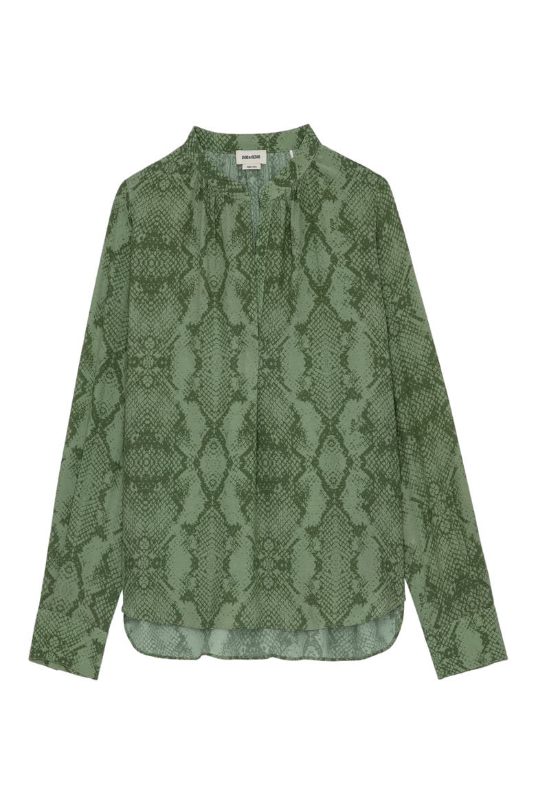 Tink Python Print Popover Shirt, Alternate, color, KAKI