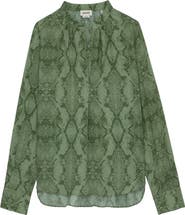 Zadig & Voltaire Tink Python Print Popover Shirt