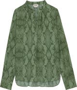 Zadig & Voltaire Tink Python Print Popover Shirt