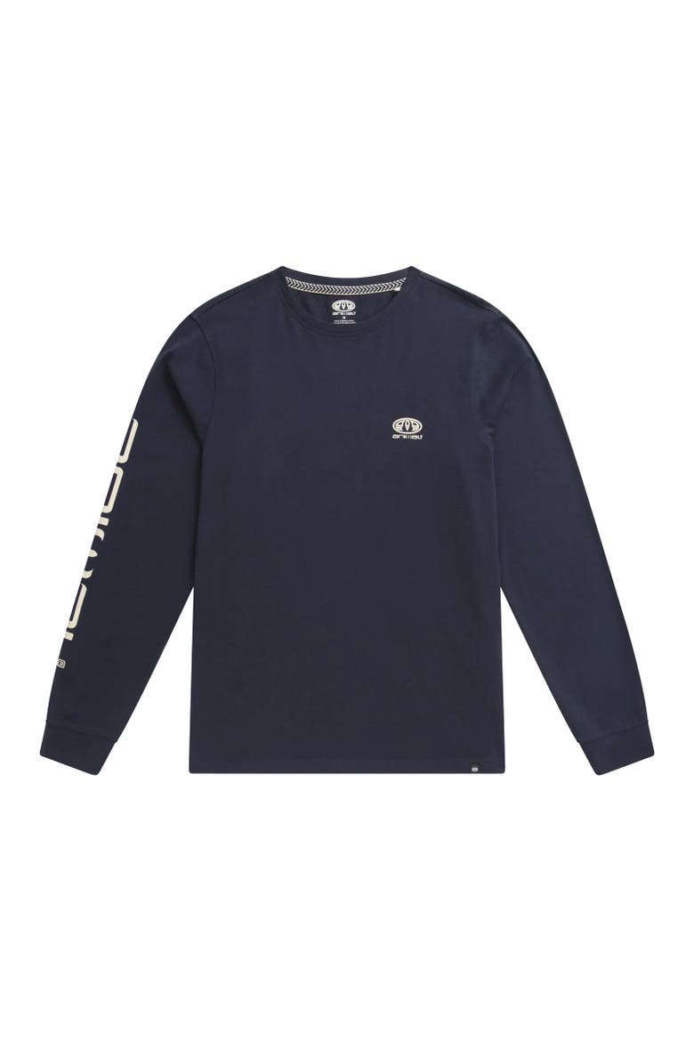 Tommy Graphic Print Natural Long-Sleeved T-Shirt, Main, color, Dark Blue