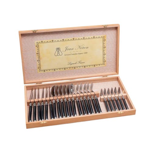 24 Piece Flatware Set, in Wood Presentation Box