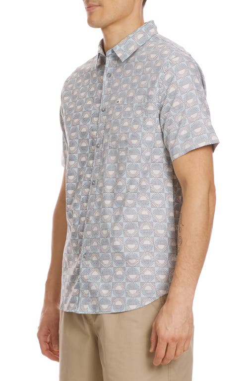 Quiksilver Men's Florever Classic Short Sleeve Woven Shirt In Jade Grey