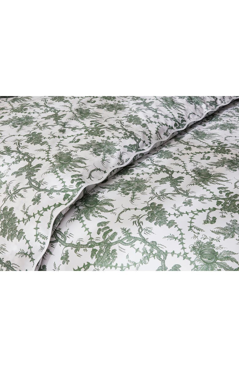Matouk San Cristobal Cotton Duvet Cover, Alternate, color, Green