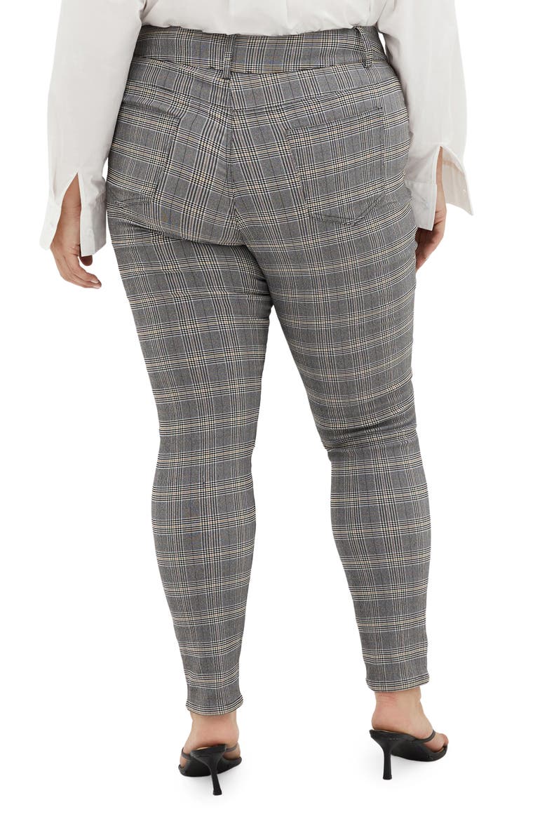 Bengaline Check Skinny Leg Pants, Alternate, color, CHERRY CHECK