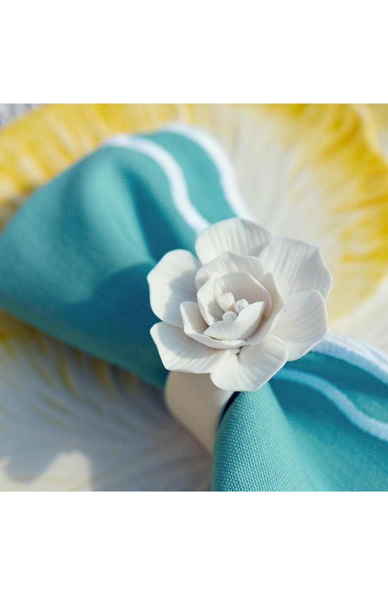 Mrs. Alice Fiore Porcelain Napkin Rings, Alternate, color, White