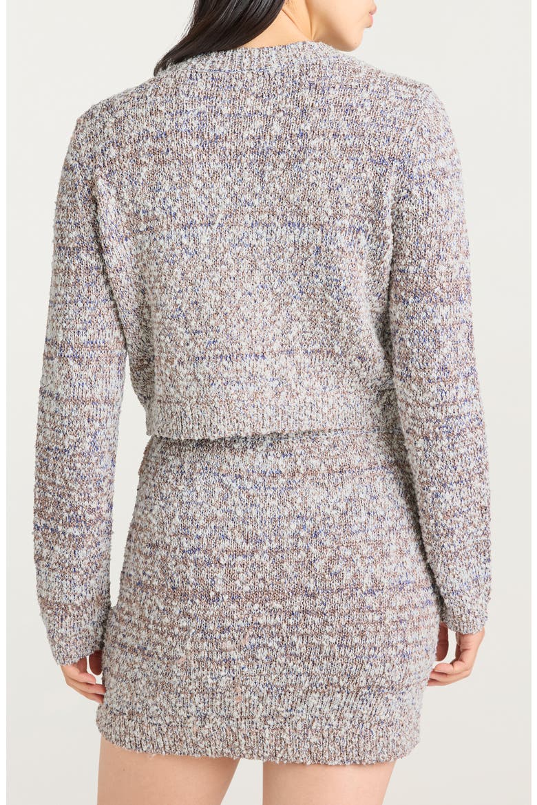 Kori Crop Cardigan, Alternate, color, MOCHA/ IRIS MARL