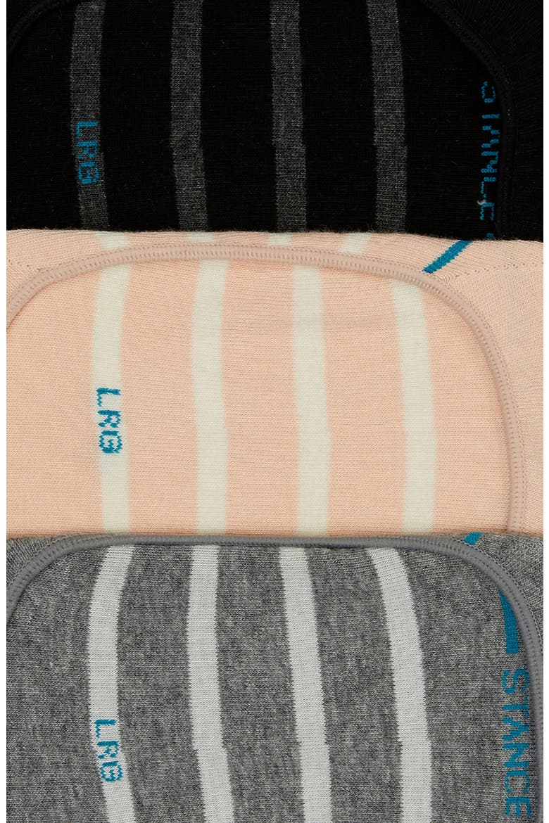Assorted 3-Pack Stripe No-Show Socks, Alternate, color, MULTI