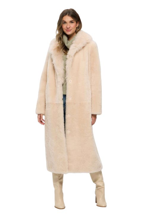 Sheared Genuine Shearling Coat