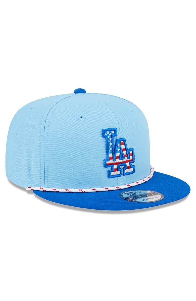 New Era Men's New Era Light Blue/Royal Los Angeles Dodgers 2025 Fourth of July 9FIFTY Snapback Hat, Alternate, color, 