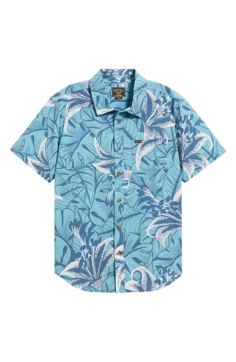 Webster Floral Short Sleeve Cotton Buttion-Up Shirt
