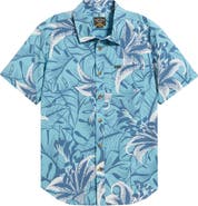 DARK SEAS Webster Floral Short Sleeve Cotton Buttion-Up Shirt