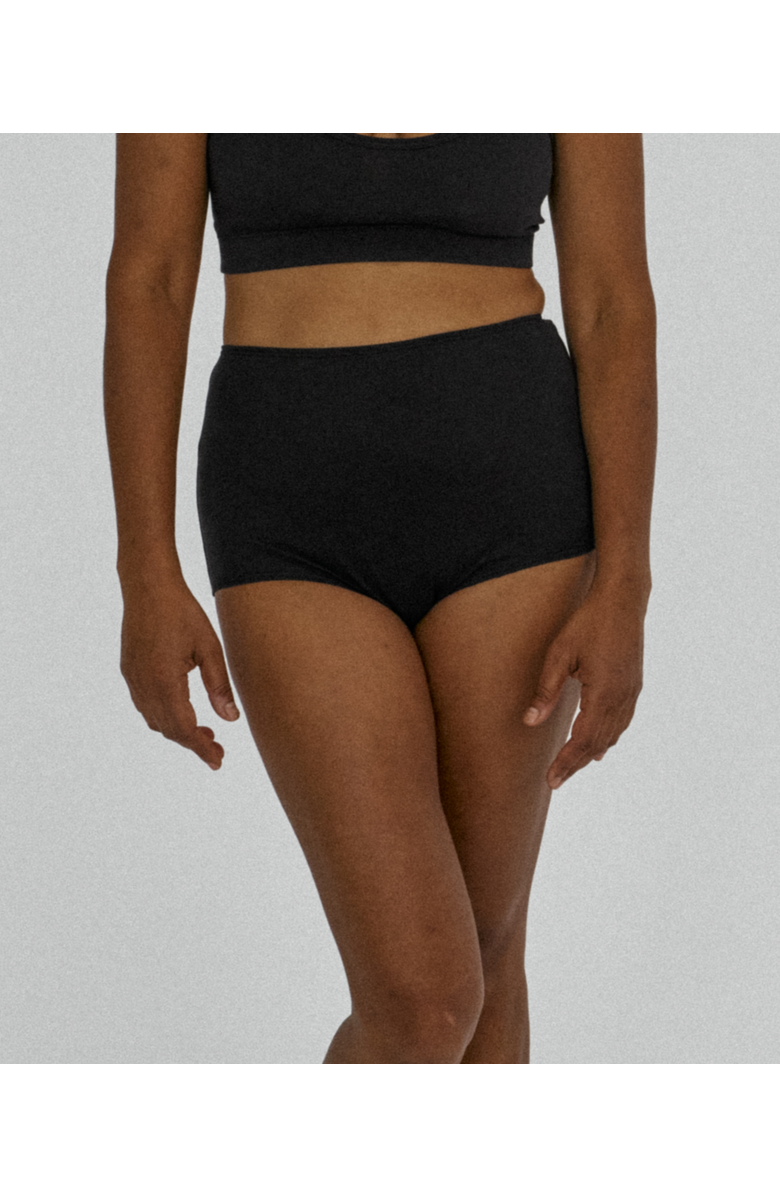 ODDOBODY Organic Cotton High Waisted Brief, Alternate, color, Midnight