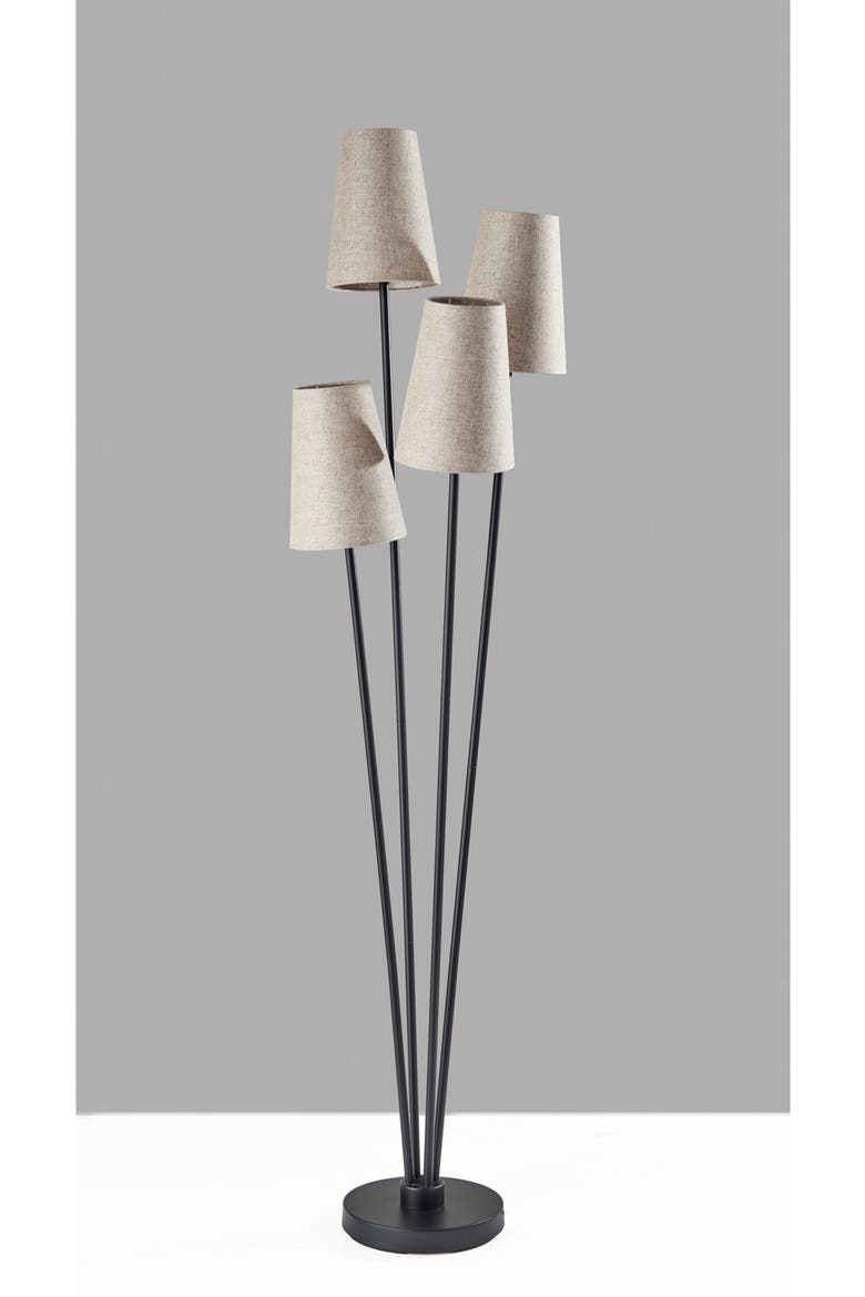 Wentworth Floor Lamp, Alternate, color, BLACK