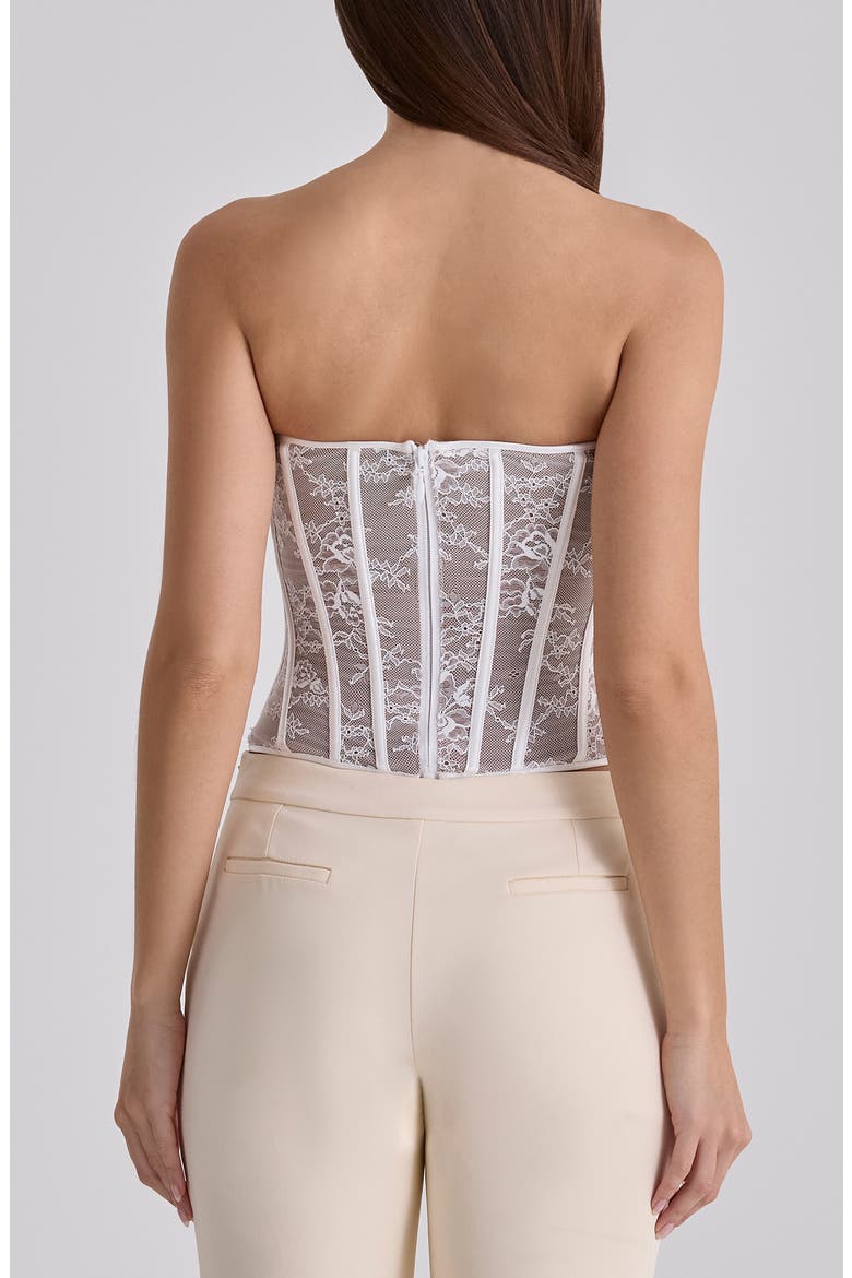 Ayana Lace Corset Top, Alternate, color, WHITE