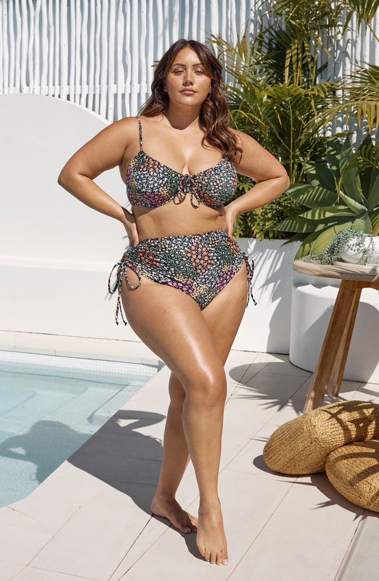 Artesands Davignon Degas Ruched Side Bikini Bottoms, Alternate, color, 