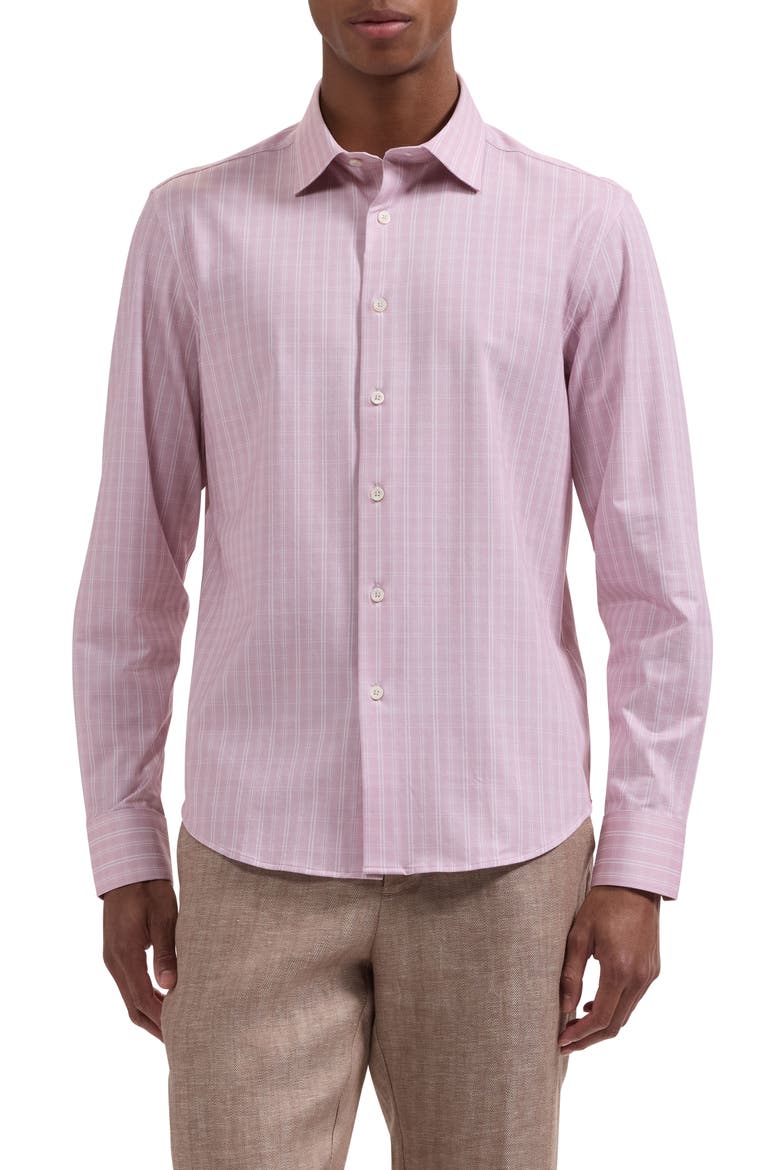 James OoohCotton® Plaid Button-Up Shirt, Main, color, DUSTY PINK