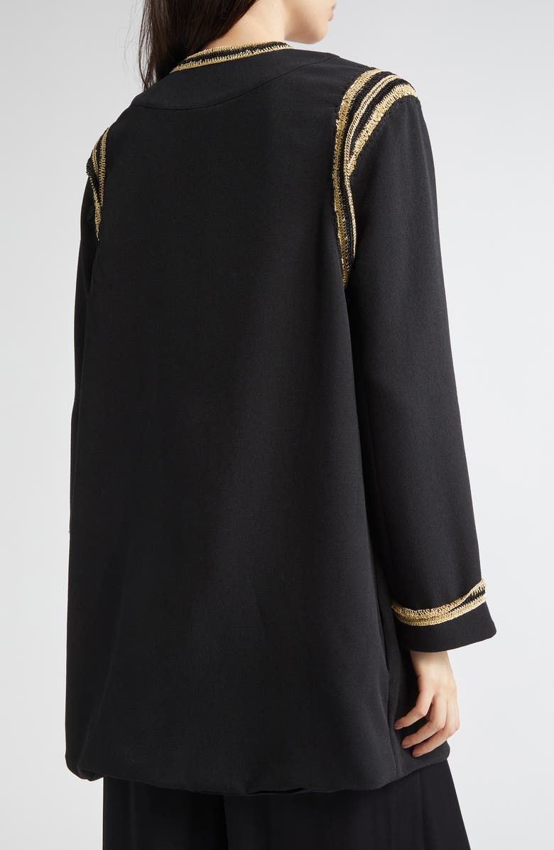 Bode Weedy Crochet Jacket, Alternate, color, Black/ Cream