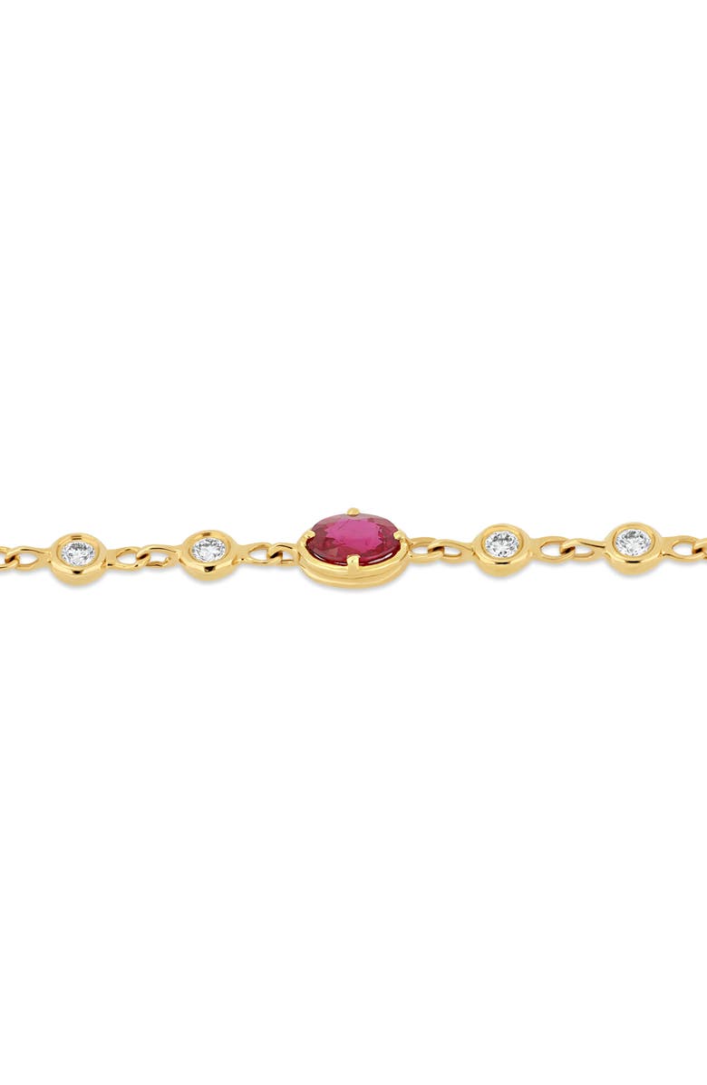 Bony Levy 18K Gold El Mar Ruby & Diamond Tennis Bracelet, Alternate, color, 18Ky Gold