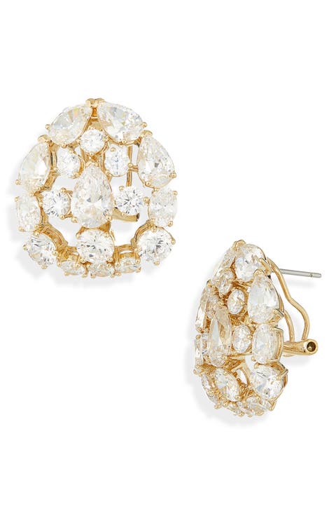 Halle Button Stud Earrings